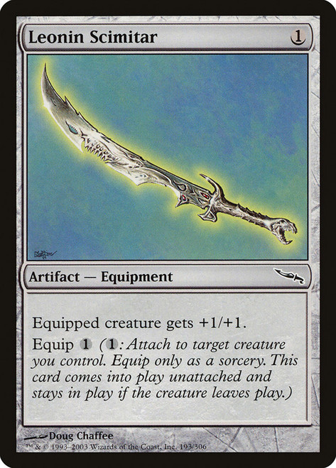 Leonin Scimitar\nMirrodin\nSingle\nMagic The Gathering