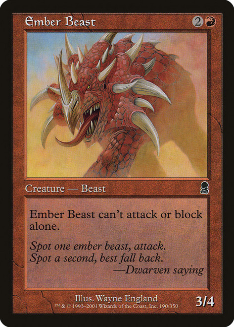 Ember Beast\nOdyssey\nSingle\nMagic The Gathering