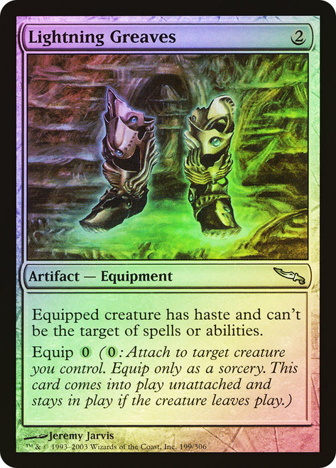 Lightning Greaves\nMirrodin\nSingle\nMagic The Gathering