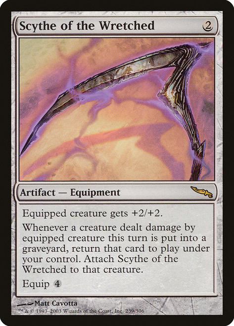 Scythe of the Wretched\nMirrodin\nSingle\nMagic The Gathering