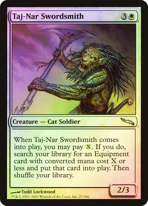 Taj-Nar Swordsmith\nMirrodin\nSingle\nMagic The Gathering