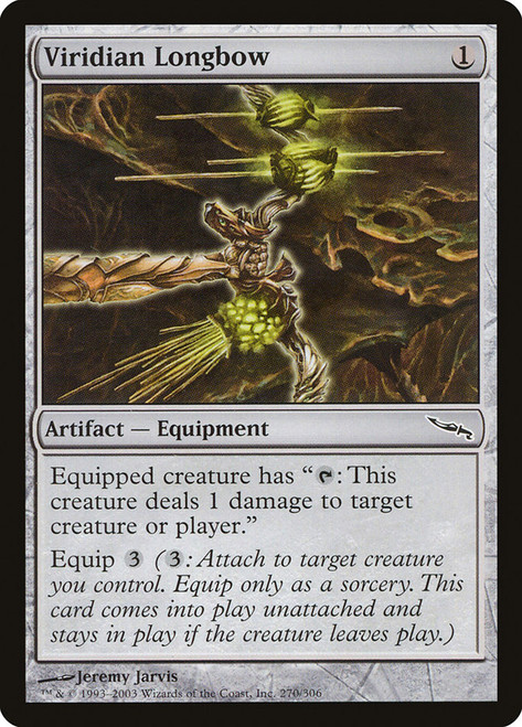 Viridian Longbow\nMirrodin\nSingle\nMagic The Gathering