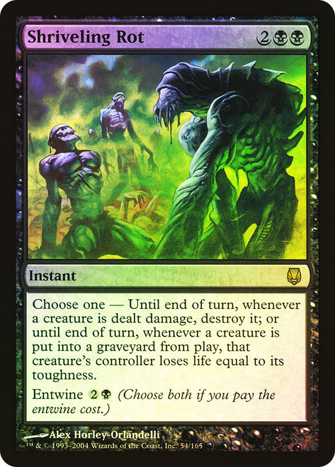 Shriveling Rot\nDarksteel\nSingle\nMagic The Gathering