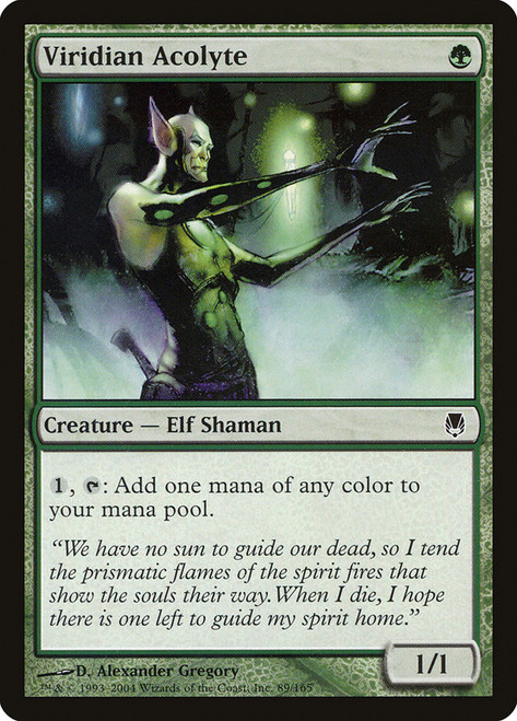 Viridian Acolyte\nDarksteel\nSingle\nMagic The Gathering