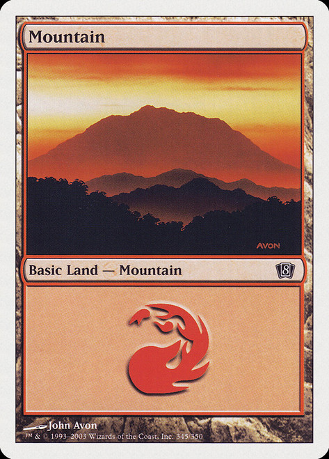 Mountain (#345)\n8th Edition\nSingle\nMagic The Gathering
