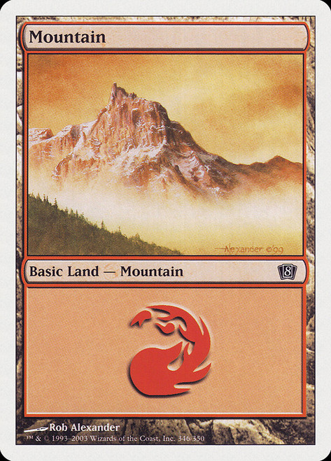 Mountain (#346)\n8th Edition\nSingle\nMagic The Gathering