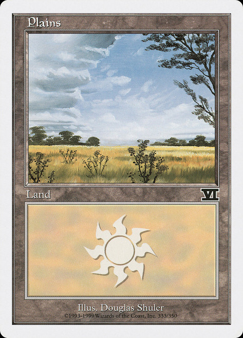 Plains (#333)\n6th Edition\nSingle\nMagic The Gathering