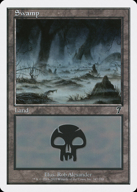 Swamp (#347)\n7th Edition\nSingle\nMagic The Gathering