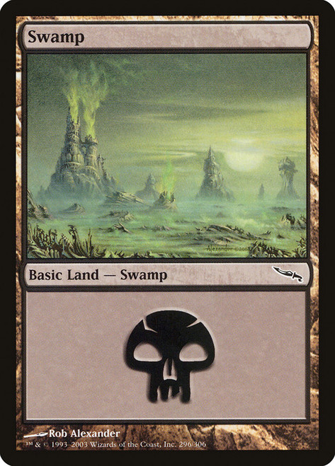 Swamp (#296)\nMirrodin\nSingle\nMagic The Gathering
