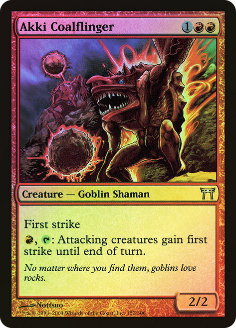 Akki Coalflinger\nChampions of Kamigawa\nSingle\nMagic The Gathering