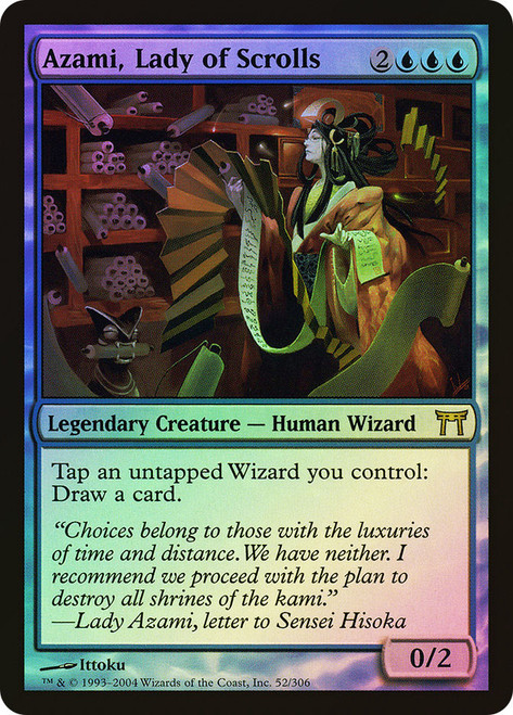 Azami, Lady of Scrolls\nChampions of Kamigawa\nSingle\nMagic The Gathering