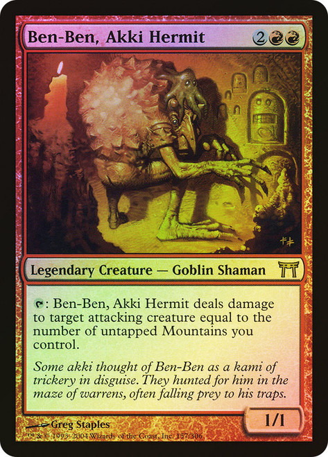 Ben-Ben, Akki Hermit\nChampions of Kamigawa\nSingle\nMagic The Gathering