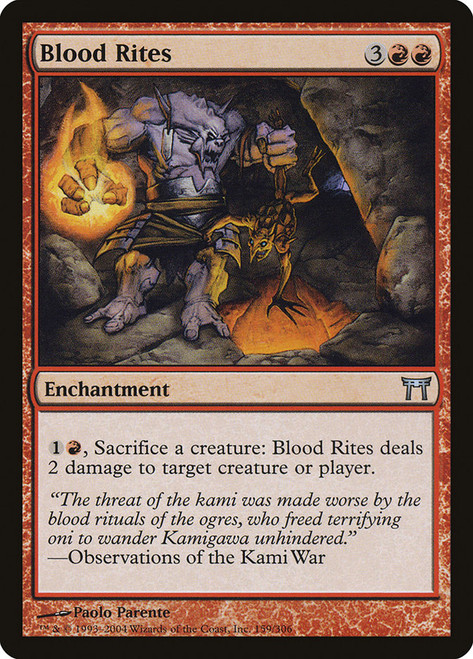 Blood Rites\nChampions of Kamigawa\nSingle\nMagic The Gathering