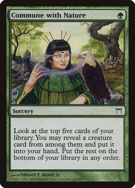 Commune with Nature\nChampions of Kamigawa\nSingle\nMagic The Gathering