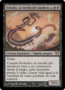 Kokusho, The Evening Star
Champions of Kamigawa - Spanish
Single
Magic The Gathering