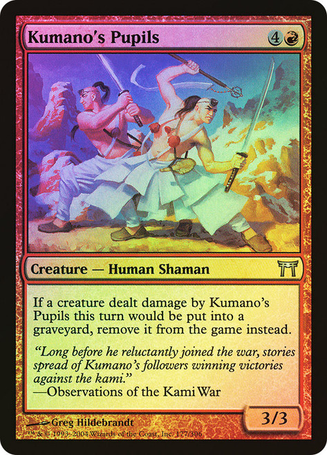 Kumano's Pupils\nChampions of Kamigawa\nSingle\nMagic The Gathering