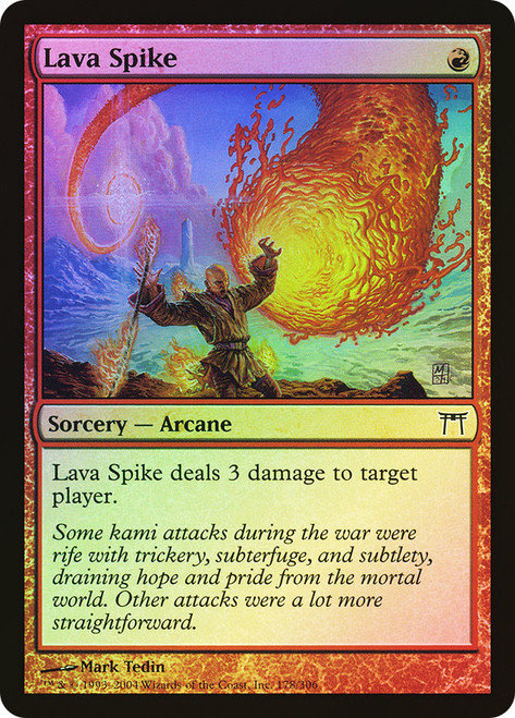 Lava Spike\nChampions of Kamigawa\nSingle\nMagic The Gathering