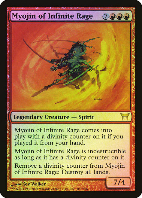 Myojin of Infinite Rage\nChampions of Kamigawa\nSingle\nMagic The Gathering