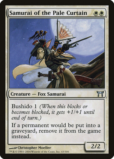Samurai of the Pale Curtain\nChampions of Kamigawa\nSingle\nMagic The Gathering