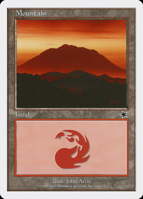 Mountain (#166)\nStarter 1999\nSingle\nMagic The Gathering