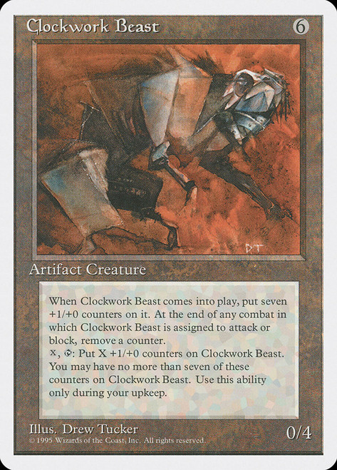 Clockwork Beast\n4th Edition - Alternate\nSingle\nMagic The Gathering