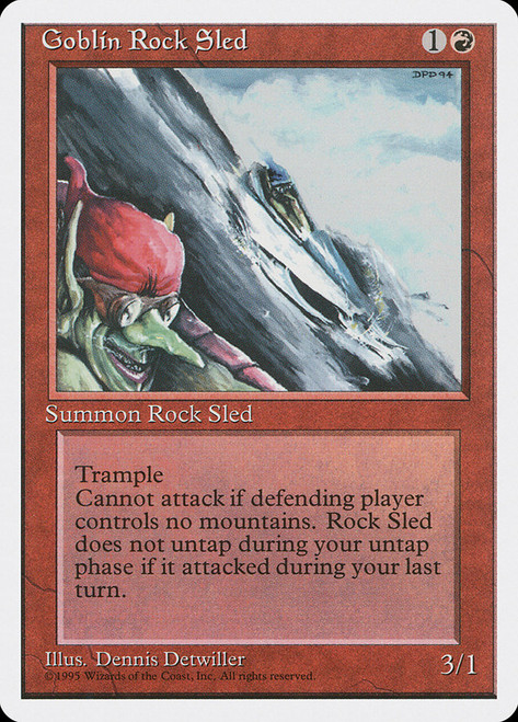 Goblin Rock Sled\n4th Edition - Alternate\nSingle\nMagic The Gathering