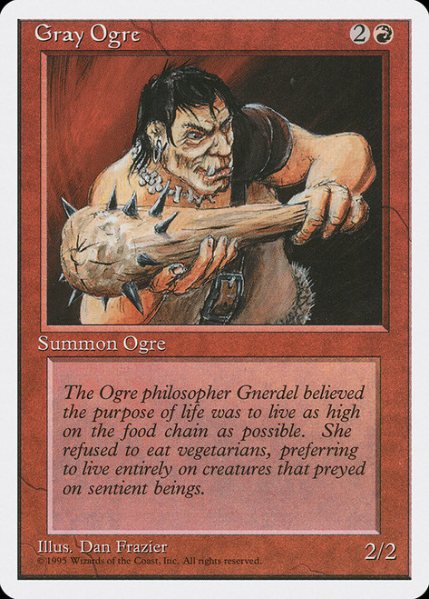 Gray Ogre\n4th Edition - Alternate\nSingle\nMagic The Gathering