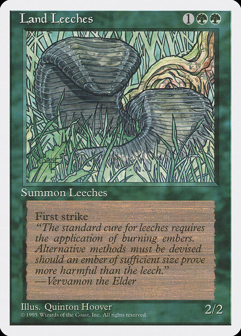Land Leeches\n4th Edition - Alternate\nSingle\nMagic The Gathering