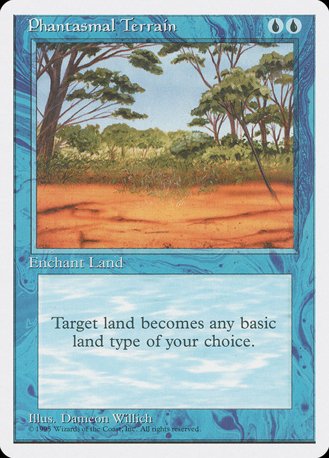 Phantasmal Terrain\n4th Edition - Alternate\nSingle\nMagic The Gathering