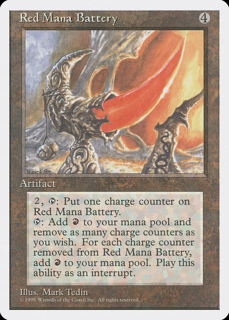 Red Mana Battery\n4th Edition - Alternate\nSingle\nMagic The Gathering