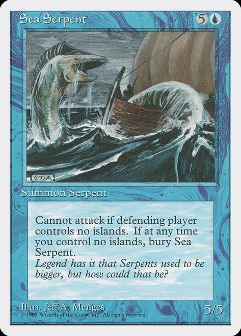 Sea Serpent\n4th Edition - Alternate\nSingle\nMagic The Gathering