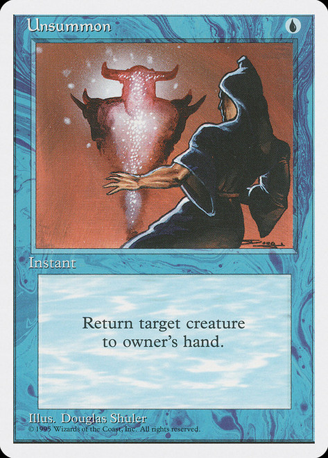 Unsummon\n4th Edition - Alternate\nSingle\nMagic The Gathering