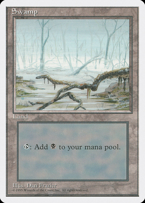 Swamp (B) (BB) | 4th Edition - Black Border - Korean | Star City Games