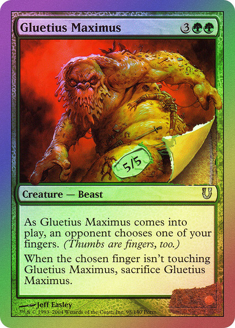 Gluetius Maximus\nUnhinged\nSingle\nMagic The Gathering