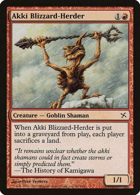 Akki Blizzard-Herder\nBetrayers of Kamigawa\nSingle\nMagic The Gathering