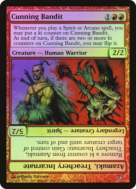 Cunning Bandit // Azamuki, Treachery Incarnate
Betrayers of Kamigawa
Single
Magic: The Gathering