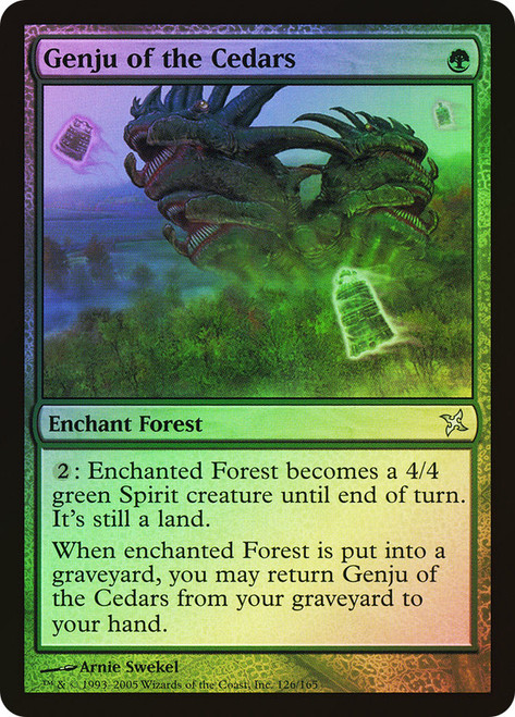 Genju of the Cedars\nBetrayers of Kamigawa\nSingle\nMagic The Gathering