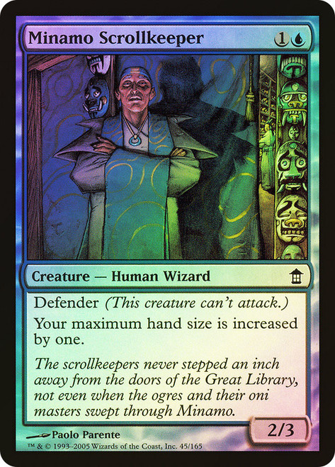Minamo Scrollkeeper\nSaviors of Kamigawa\nSingle\nMagic The Gathering