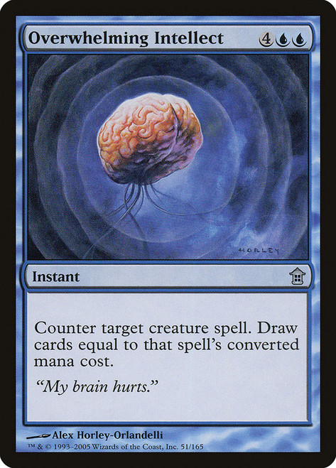 Overwhelming Intellect\nSaviors of Kamigawa\nSingle\nMagic The Gathering