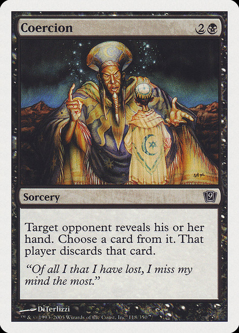 Coercion\n9th Edition\nSingle\nMagic The Gathering