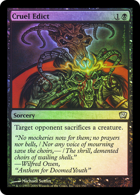 Cruel Edict\n9th Edition\nSingle\nMagic The Gathering