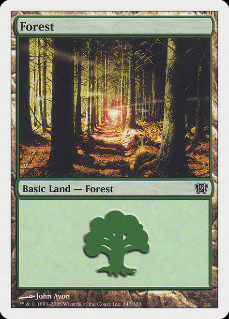Forest (#347)\n9th Edition\nSingle\nMagic The Gathering