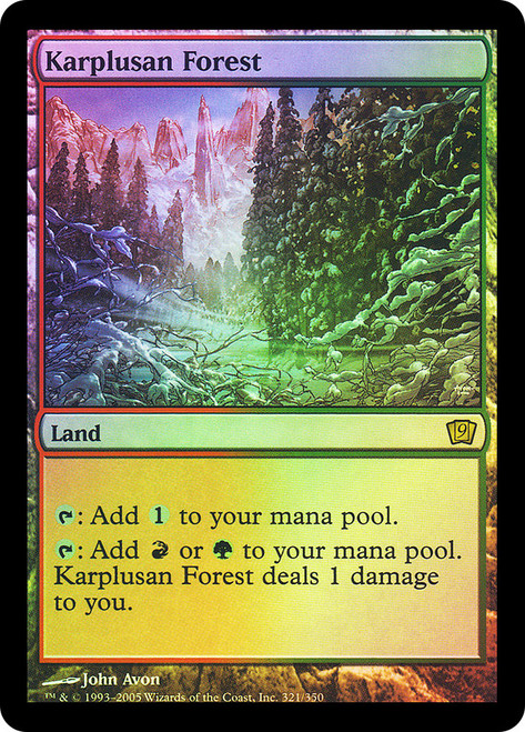 Karplusan Forest\n9th Edition\nSingle\nMagic The Gathering