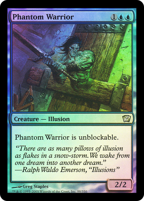 Phantom Warrior\n9th Edition\nSingle\nMagic The Gathering