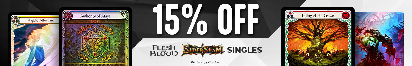 15% Off FAB Super Slam Singles!