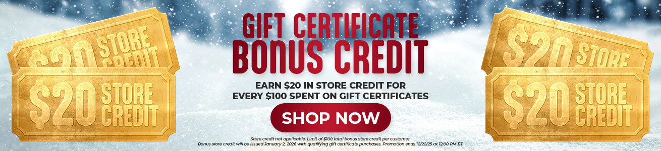 Bonus Credit on Gift Certificates