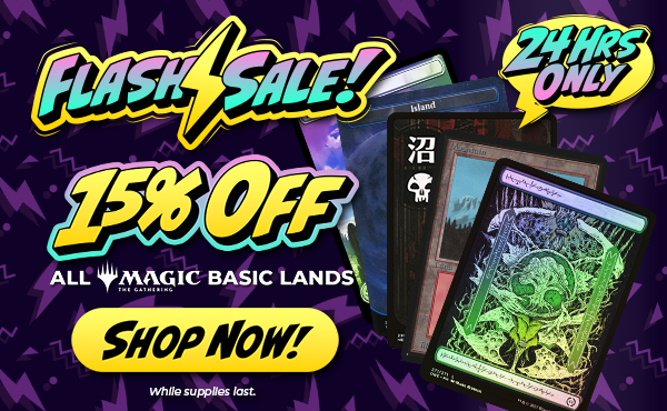 15% Off All Magic: The Gathering Basic Lands!