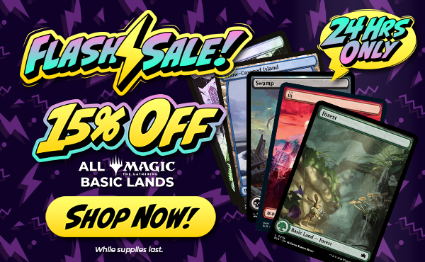 15% Off All Magic: The Gathering Basic Lands!