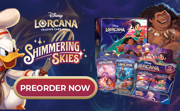 Preorder Disney Lorcana Shimmer Skies Sealed Products Now!