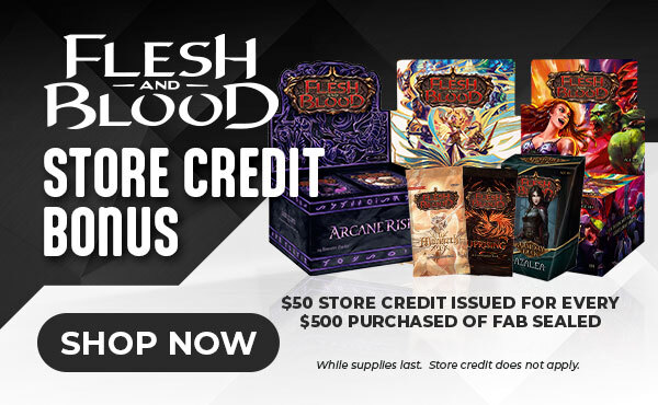 $50 Store Credit Issued for Every $500 Purchased of FAB Sealed